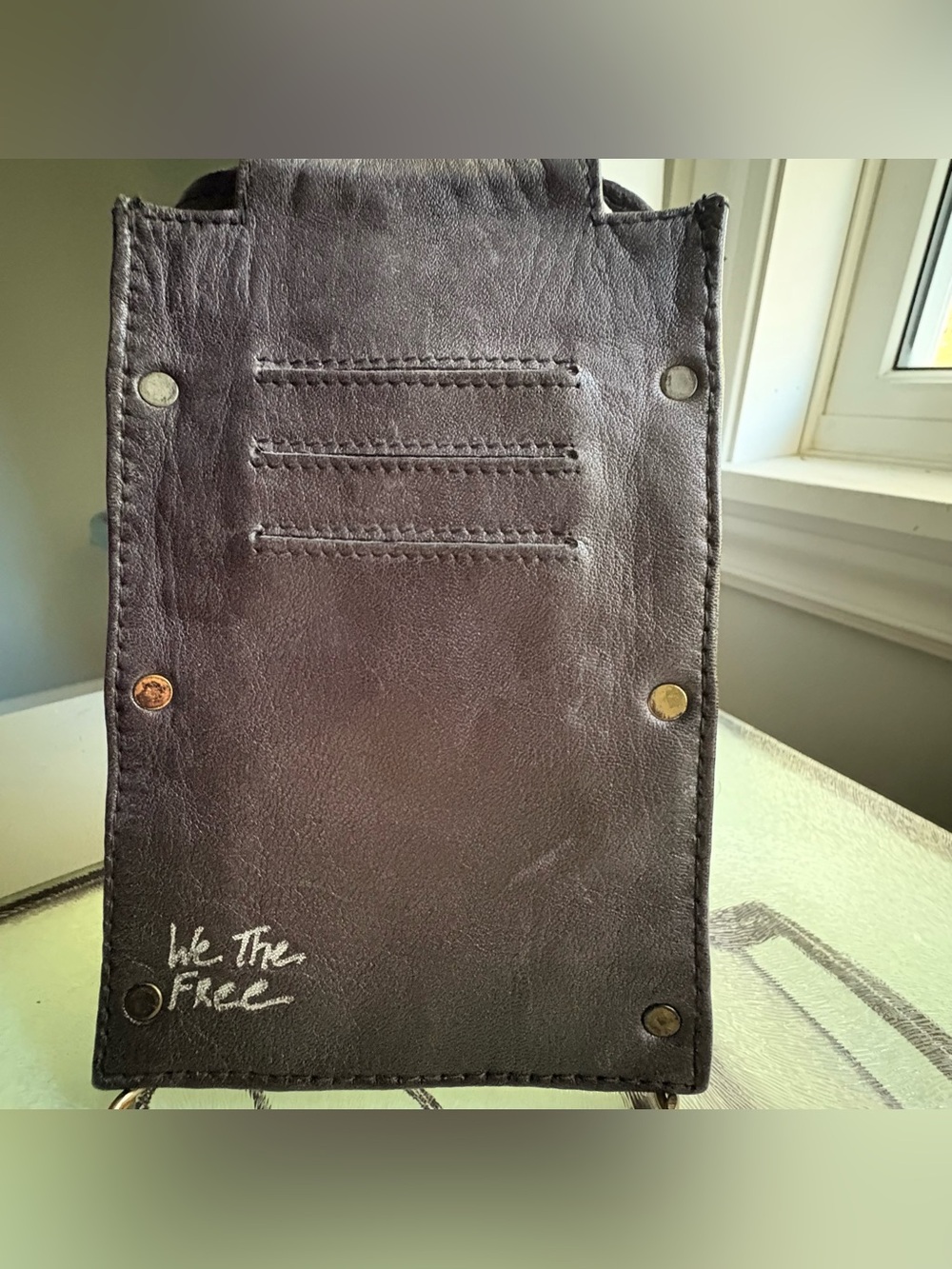 We The Free Dark Brown Crossbody Phone Pouch